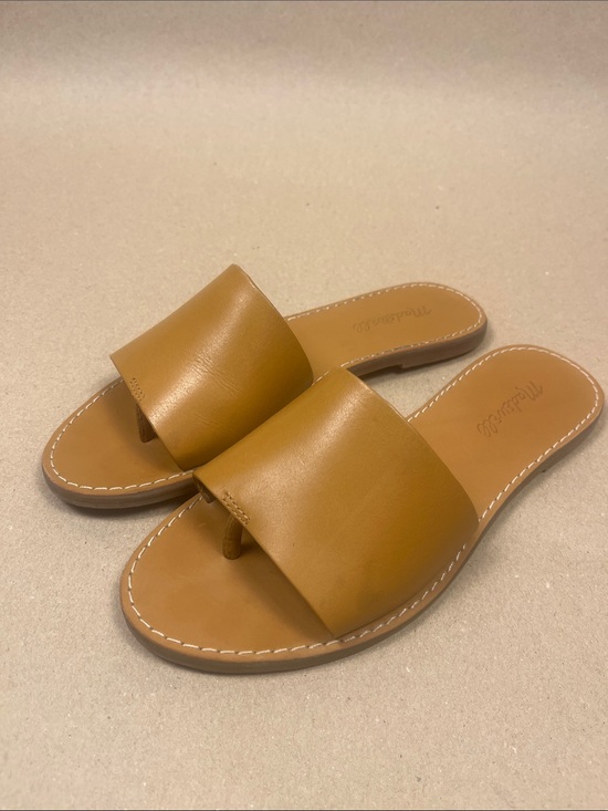 Madewell Shoes - Madewell Tan Leather Slide Sandals Sz 7.5 Coastal Grandmother Style